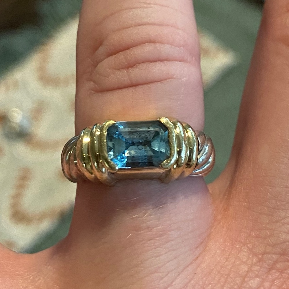 David Yurman Blue Topaz ring